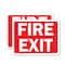 Signmission Fire Exit Sign, Plastic, 18in W x 12in L, 2PK OS-2PACK-CL-P-1218-L-20001 - alternate 1